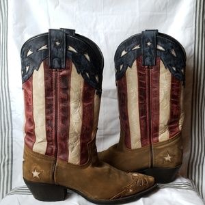 American flag inspired boots